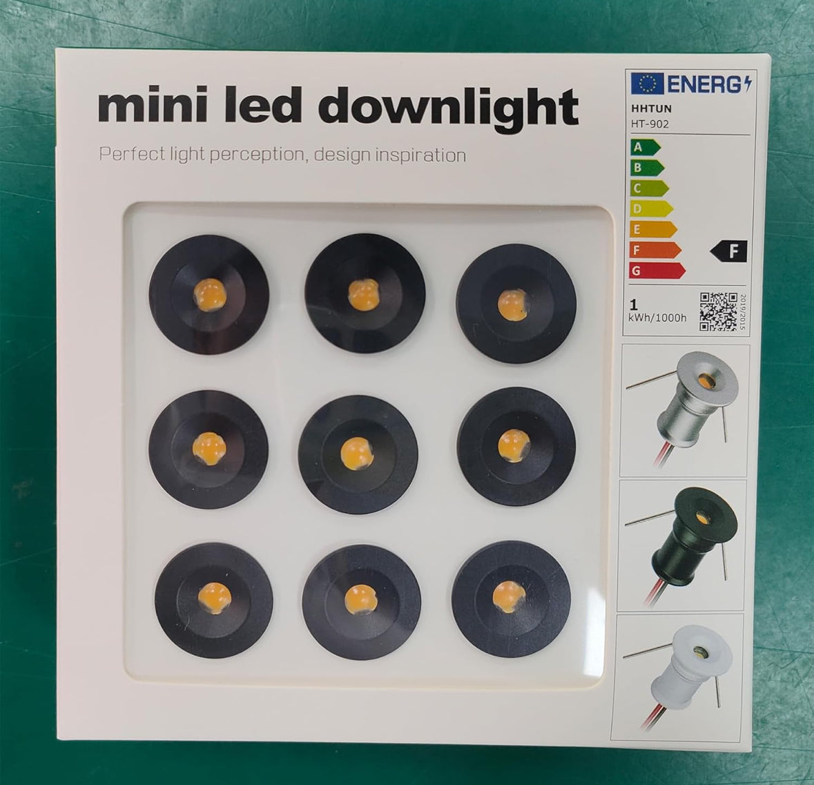 Mini downlight LED 902 DC12V 1W utilizado para armario de interior