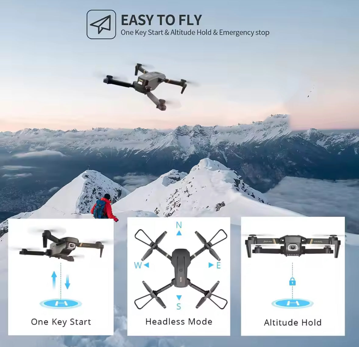 4DRC V4 RC drone 4k WIFI vídeo en vivo