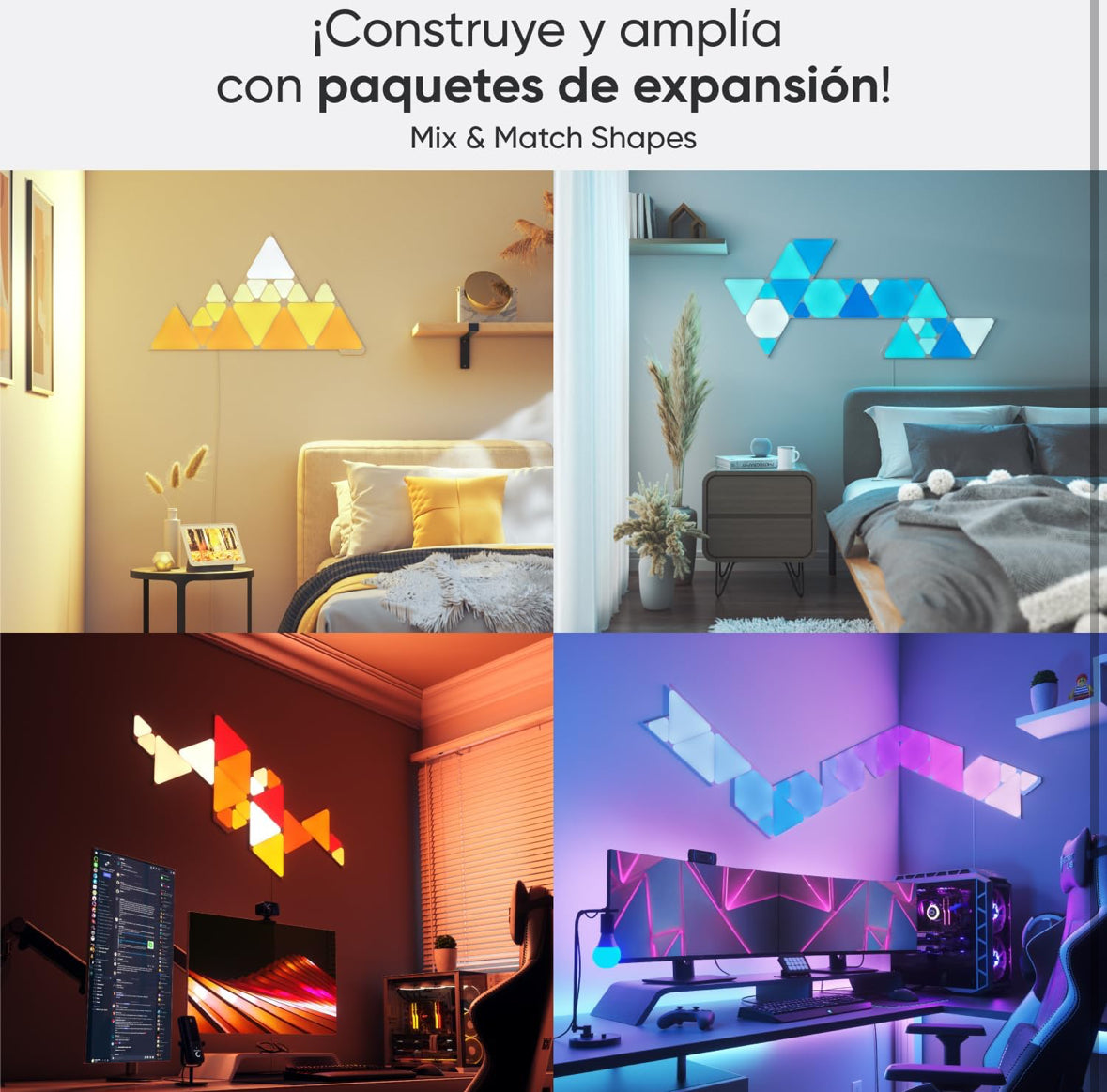 Nanoleaf Shapes Triangle Starter Kit, 9 Triángulos