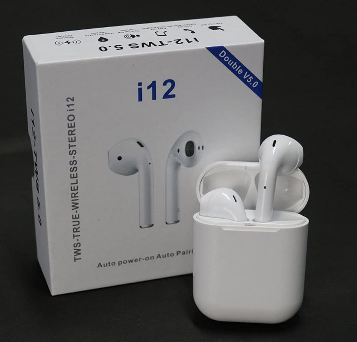 Auriculares Bluetooth Inalámbricos TWS I12 Blanco