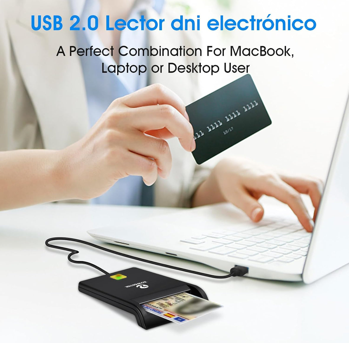 ZOWEETEK Lector dnie electrónico, Lector dni,