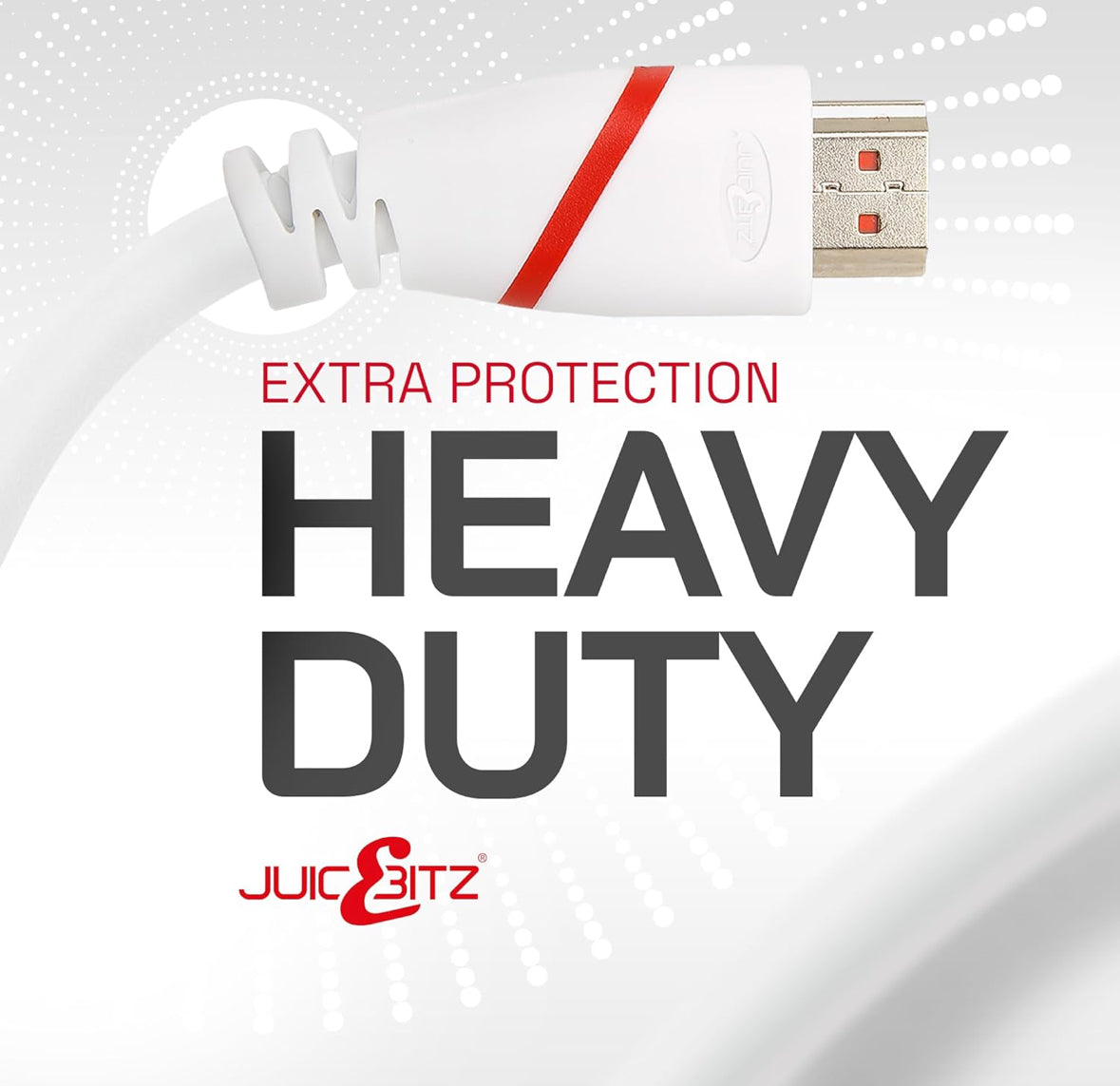 JuicEBitz® Cable HDMI de 4 K [7 m, blanco]